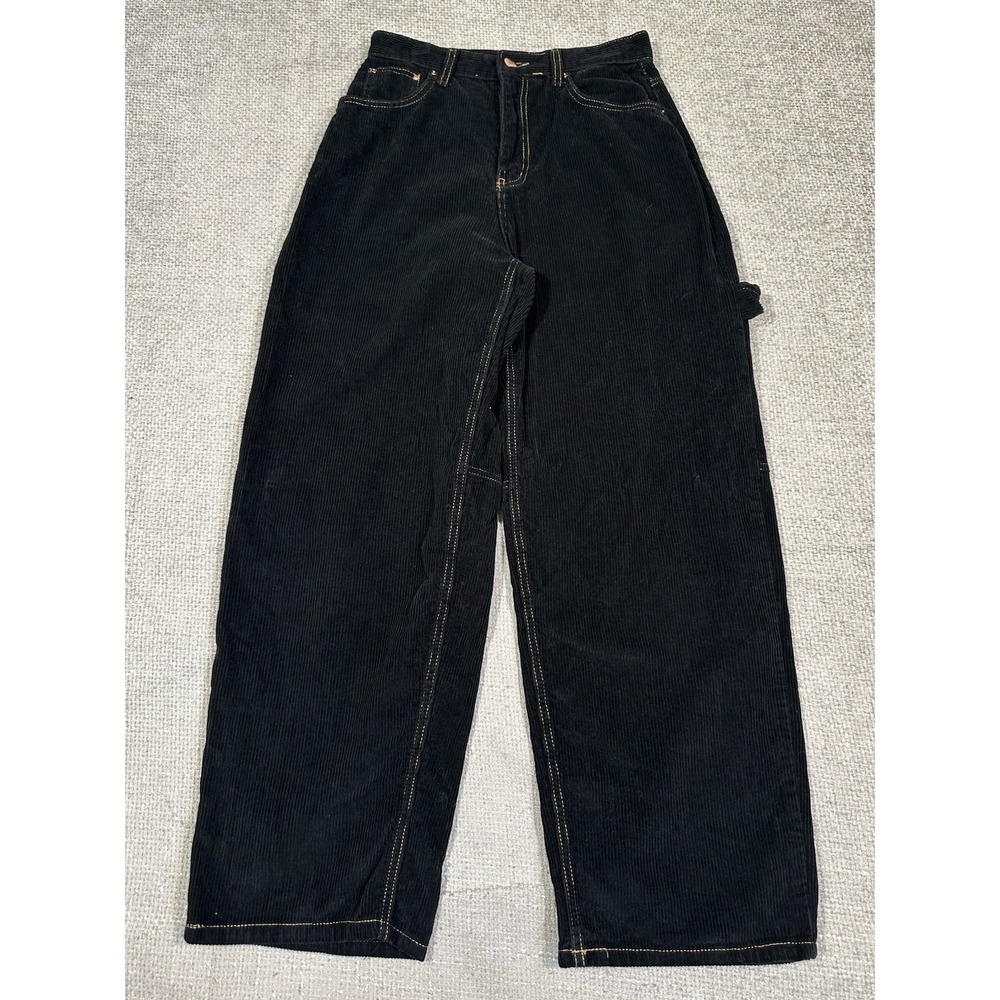 Jjim Pants Womens Small‎ 29x29 Black Corduroy Wide Leg Carpenter Skater Grunge